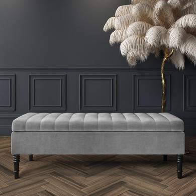Safi Panel Top Ottoman Storage Bench