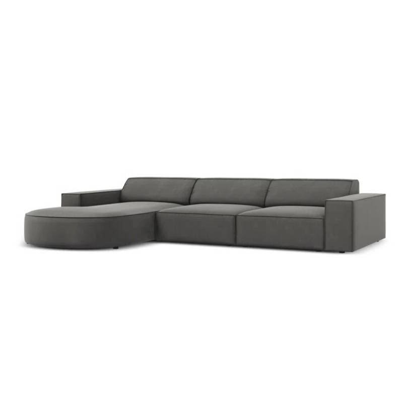 Marcel Velvet 3 Seater Right Sectional Sofa 
