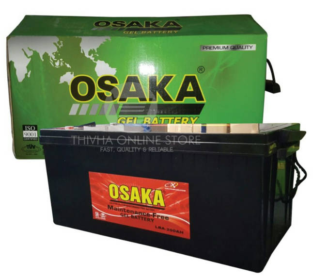 OSAKA Deep Cycle Gel Battery 200AH 12V (100% FULL CAPACITY)