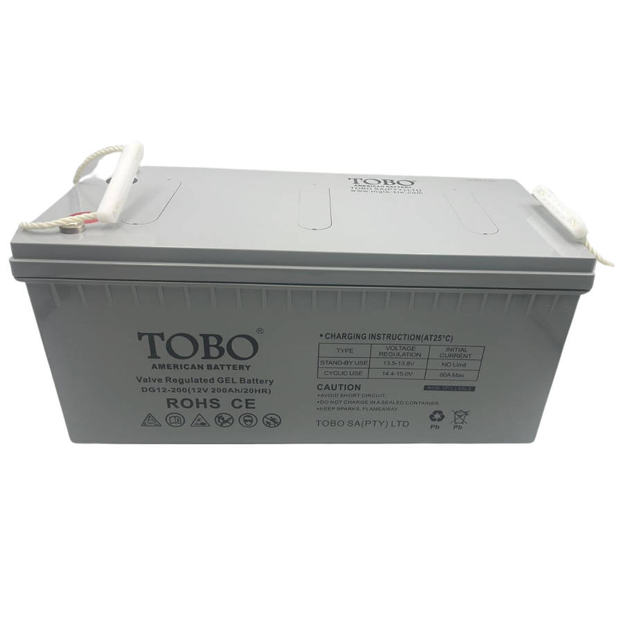 12v 200ah 20hr valve regulated GEL battery - TOBO American Battery