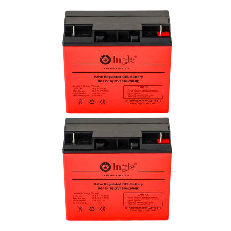 2 x 12V 18Ah Gel Battery - Ingle