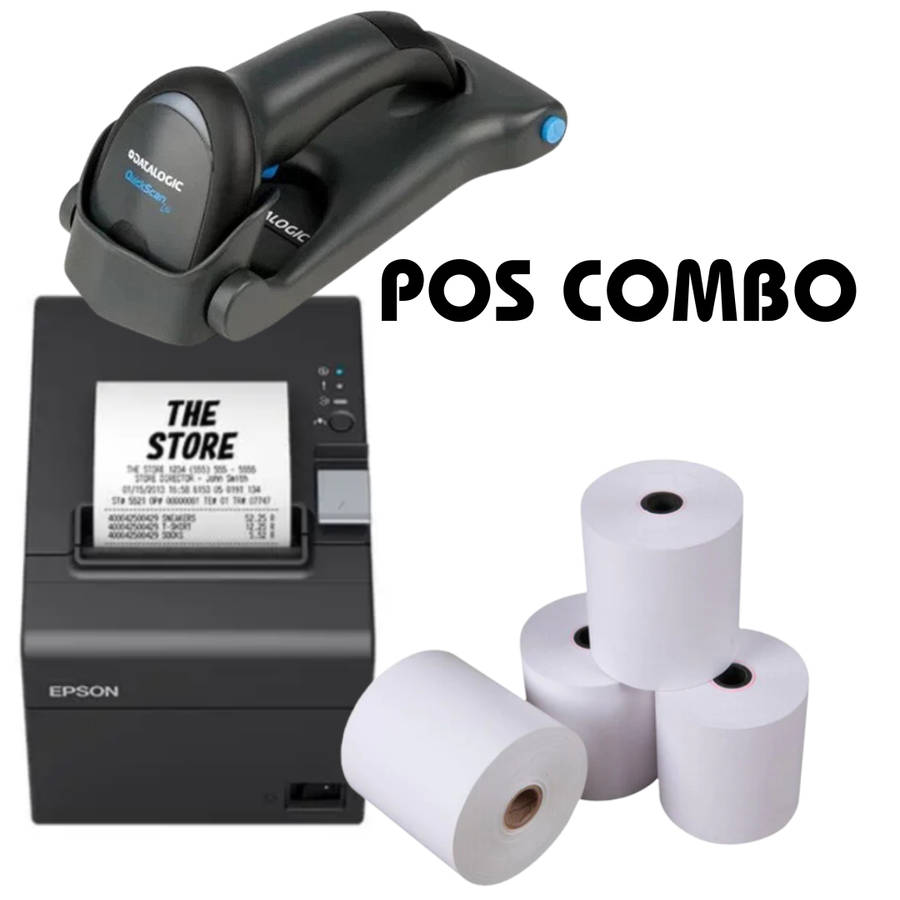 POS COMBO - Epson TM-T20III - USB & Serial - Thermal POS Receipt Printer USB Scanner  Till Rolls ...