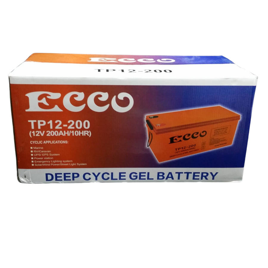 Ecco 12v 200ah deep cycle gel battery