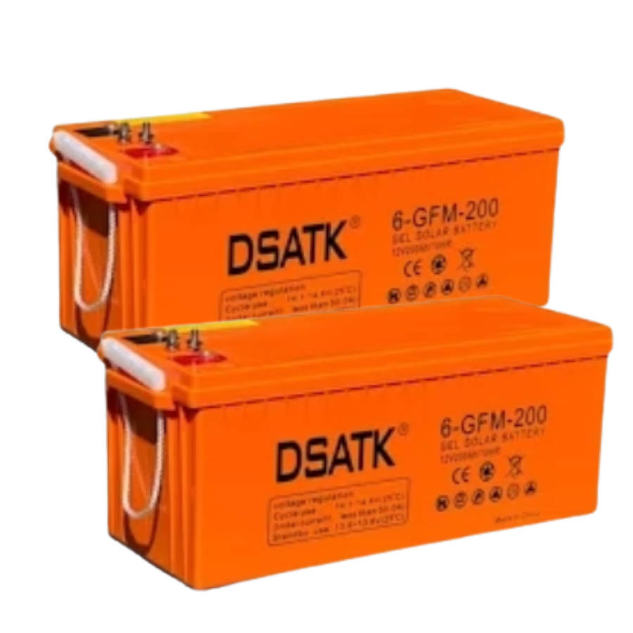 DSATK  12v 200ah deep gel battery - 2 pcs