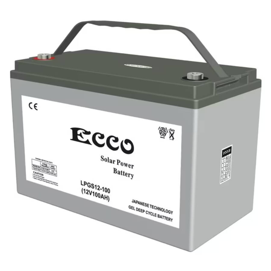 ECCO 12v 100ah japanese technology solar battery