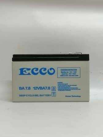 Ecco 12V 7.8Ah Deep cycle Gel battery- For Gate motors and UPS systems
