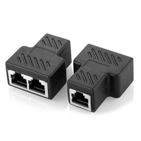 RJ45 Splitter Adapter LAN Network Internet Splitter 1 to 2 (2s)
