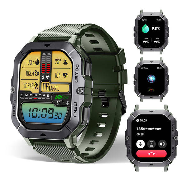 Oukitel BT101 - Rugged Smartwatch | 410mAh Battery & Compass