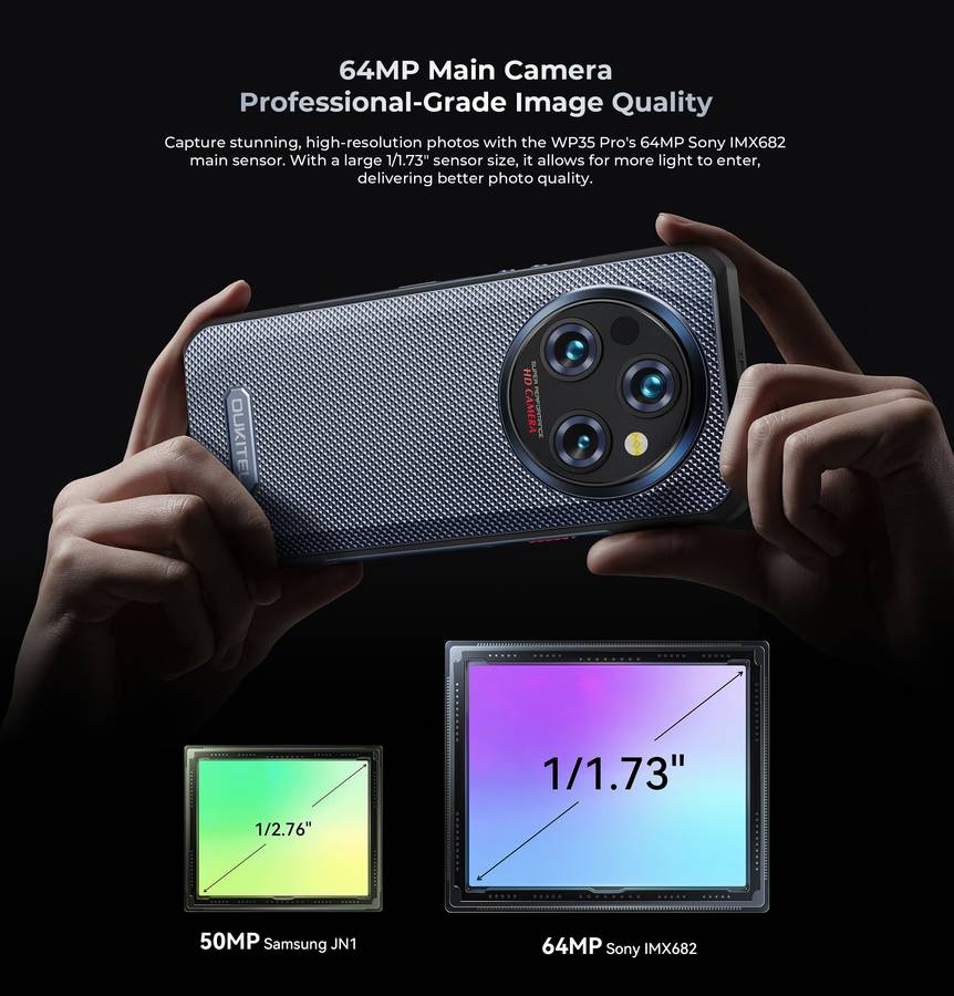 Unboxed Oukitel WP35 Pro  6.6 FHD+ Display, 64MP Quad Camera, 11,000mAh Battery