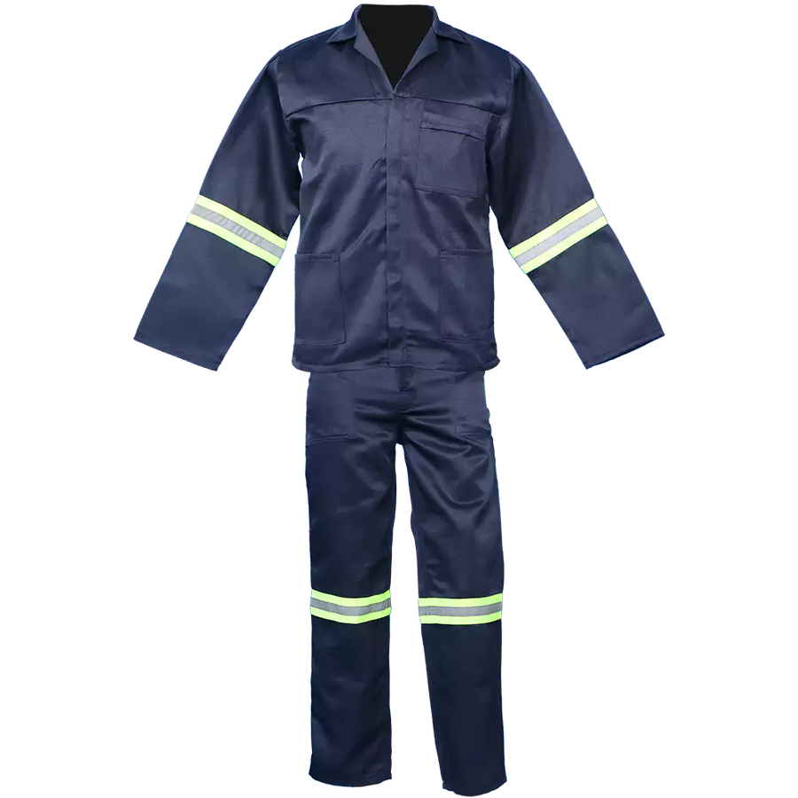 Navy Blue Conti Suit (2 piece) Polycotton With Reflective Tape