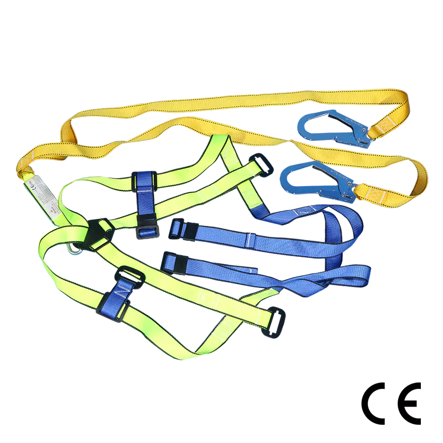Double Lanyard Full Body Harness With Scaffold Hook