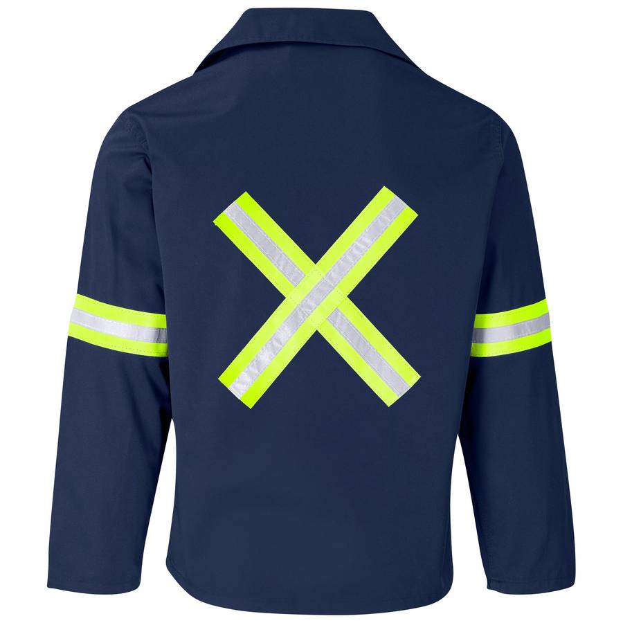 Site Premium Poly Cotton Jacket - Reflective Arms & Back