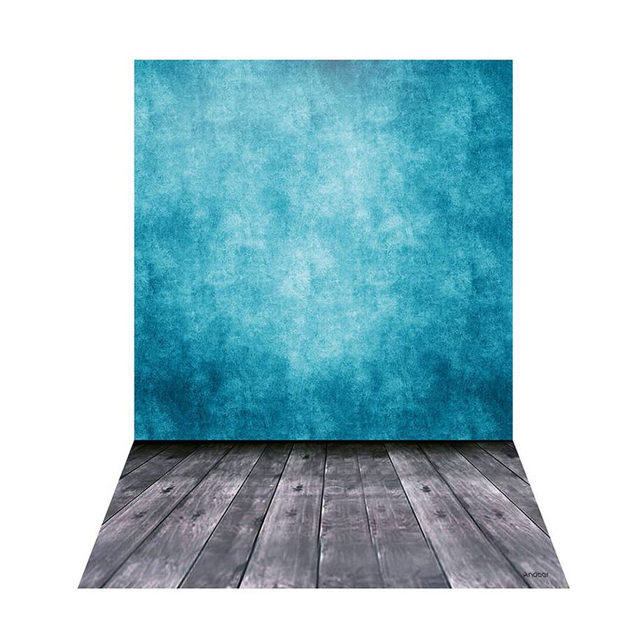 Andoer 1.5 * 3m/4.9 * 9.8ft Video Studio Photo Backdrop Background Digital Printed Blue Classic Wall