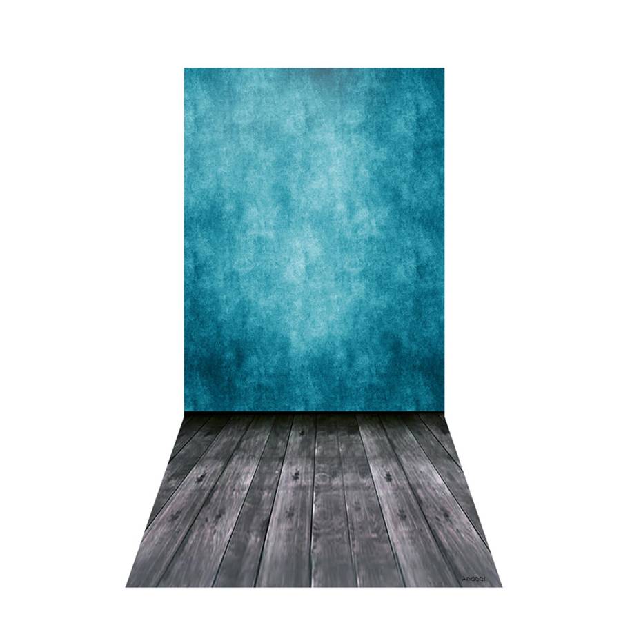 Andoer 1.5 * 3m/4.9 * 9.8ft Video Studio Photo Backdrop Background Digital Printed Blue Classic Wall
