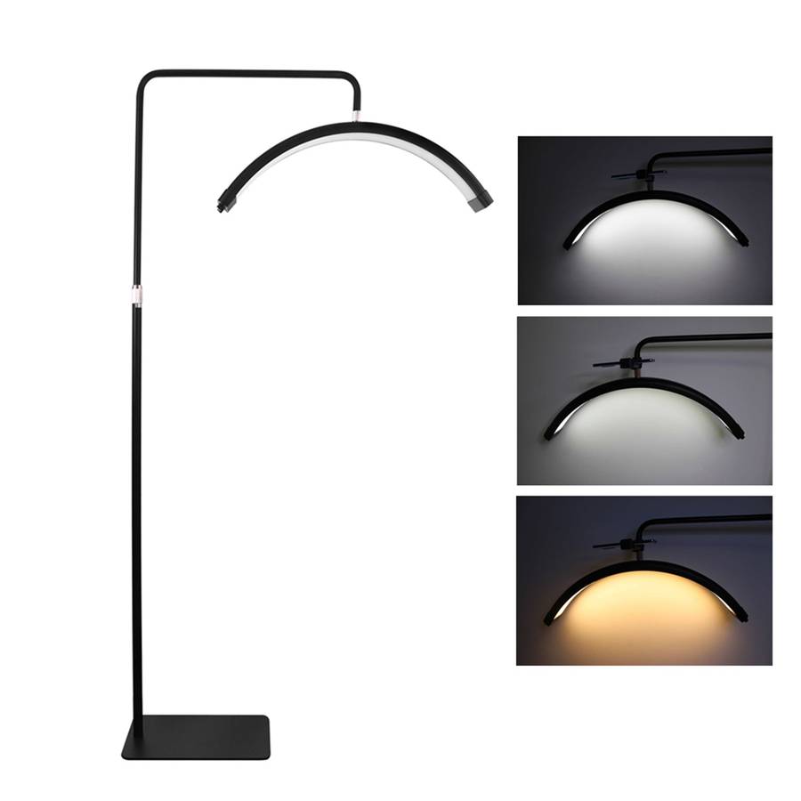 45W Half-moon Shaped Floor Fill Light LED Video Light 3000K-6000K Adjustable Brightness with Max. 18