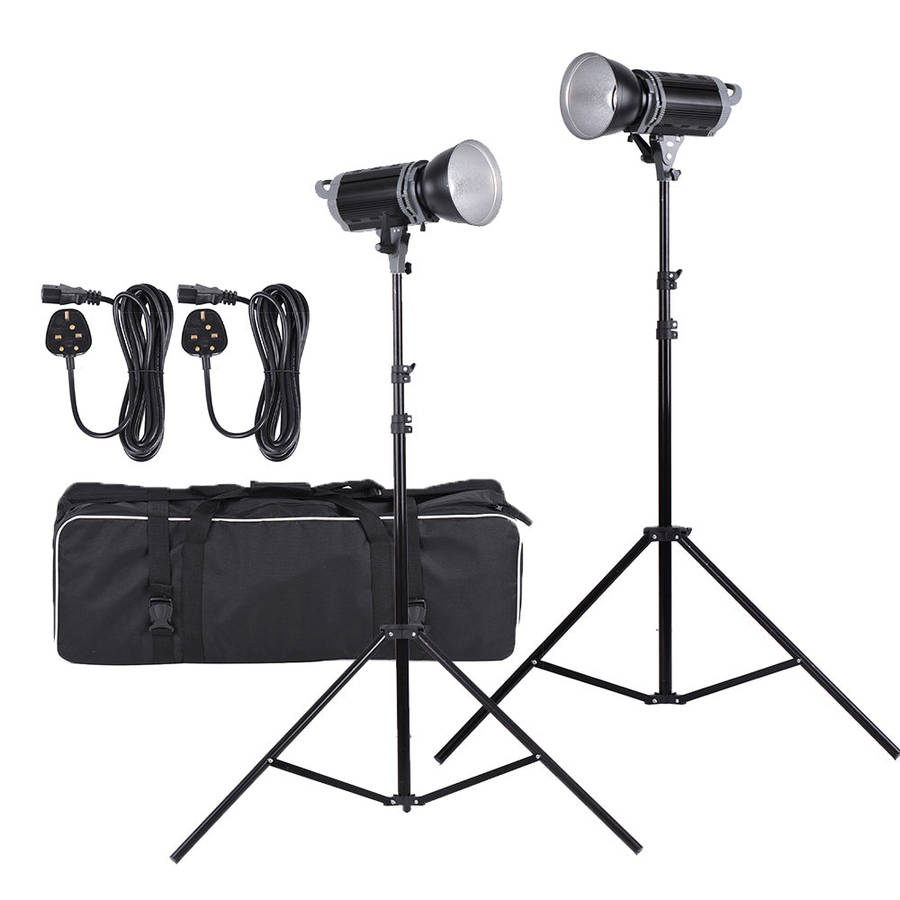 Photo Studio Kit Set Backdrop Stand with Storage Bag Black White Nonwoven Backdrops and Mini Clips