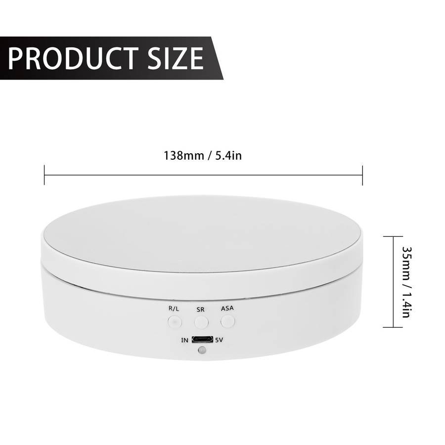 360 Degree Electric Rotating Turntable Display Stand for Photography Video Shooting Props Jewelry Di