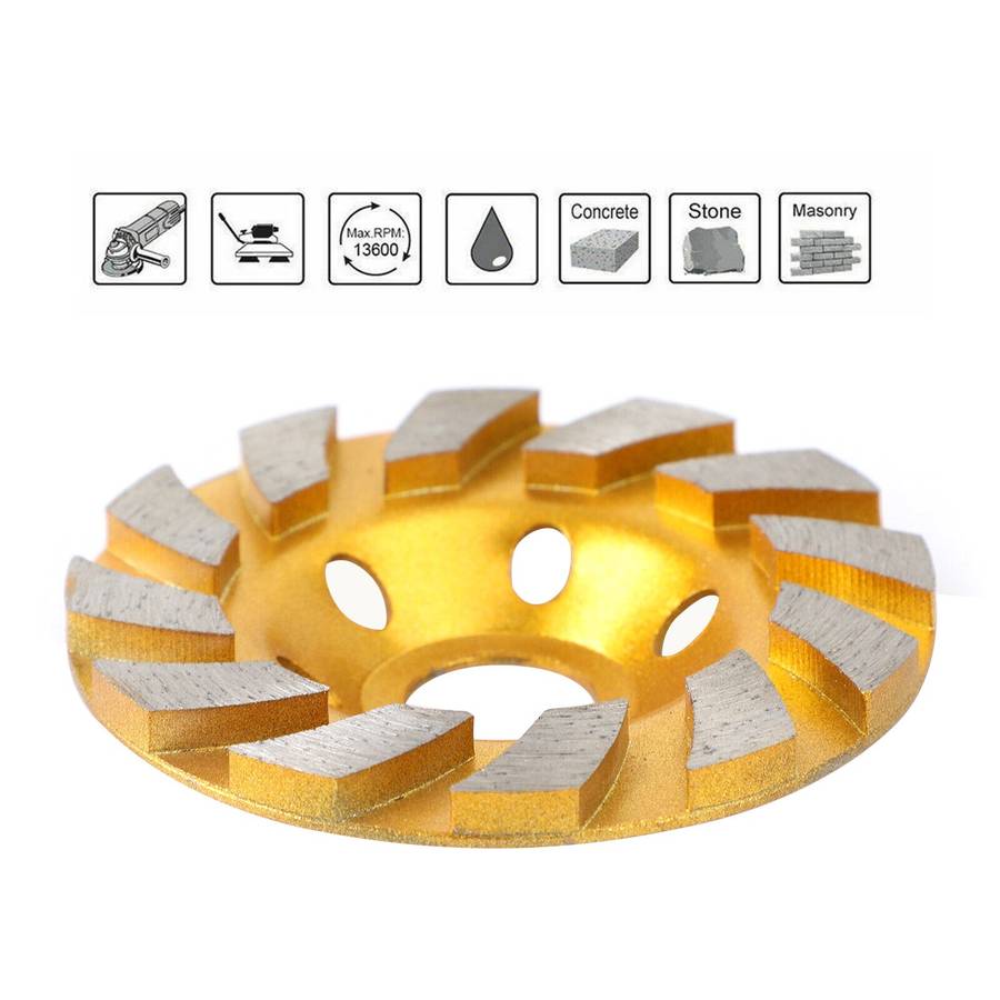 4in Diamond Segment Grinding Wheel Angle Grinder Disc for Granite Stone Marble Masonry Concret