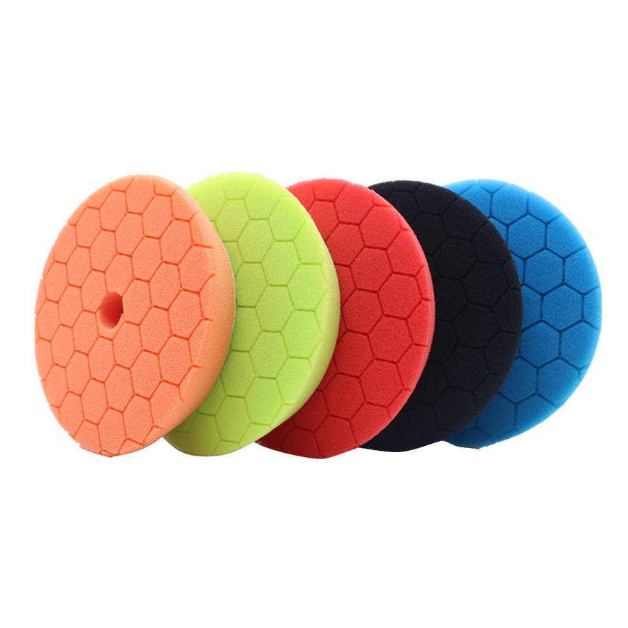 Buffing Polishing Pads 5 Pcs 6 Inch Large Size Sponge Polishing Pads Car Foam Buffing Sponge Pads Ki