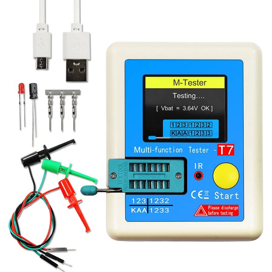 Transistor Meter LCR-T7 Multi-Function Capacitance Resistance Tester Full Color Display Transi