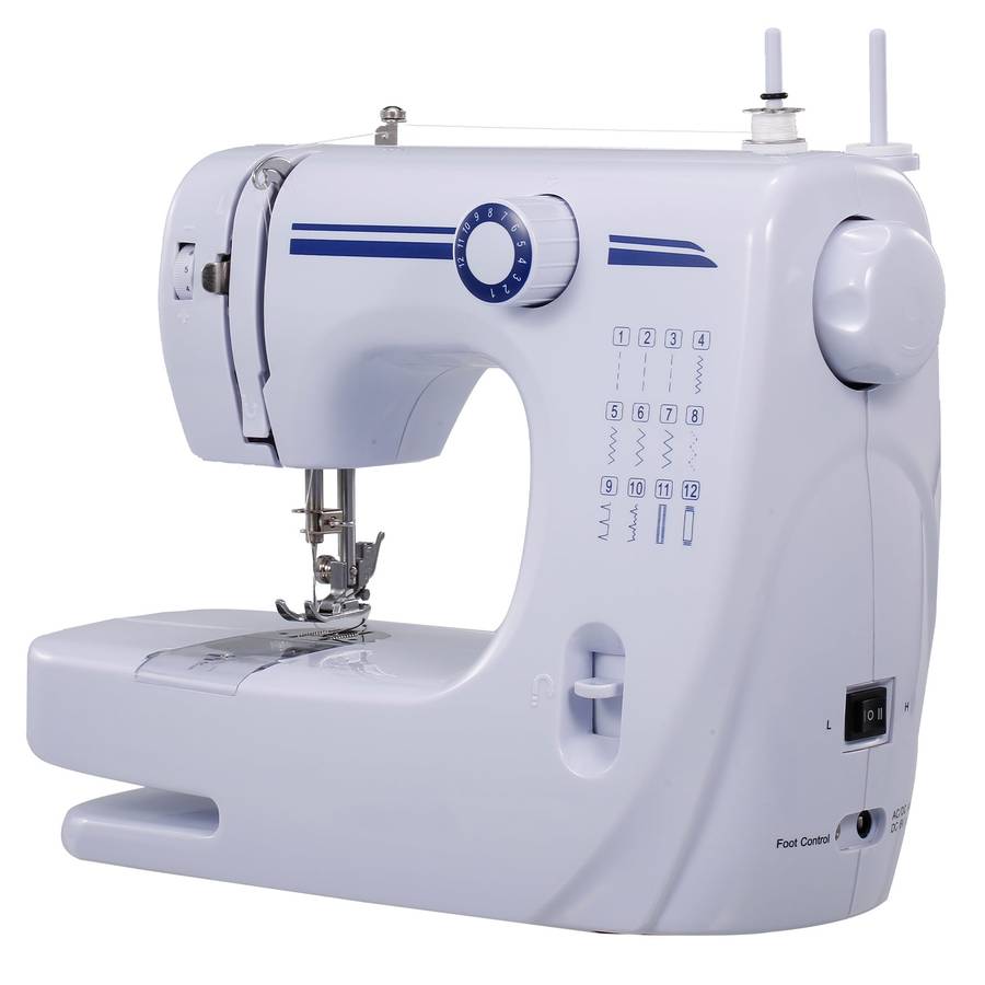 Mini Electric Sewing Machine Household Built-in Stitches Free Arm 12 Stitches Penetrate 8 Layers Des