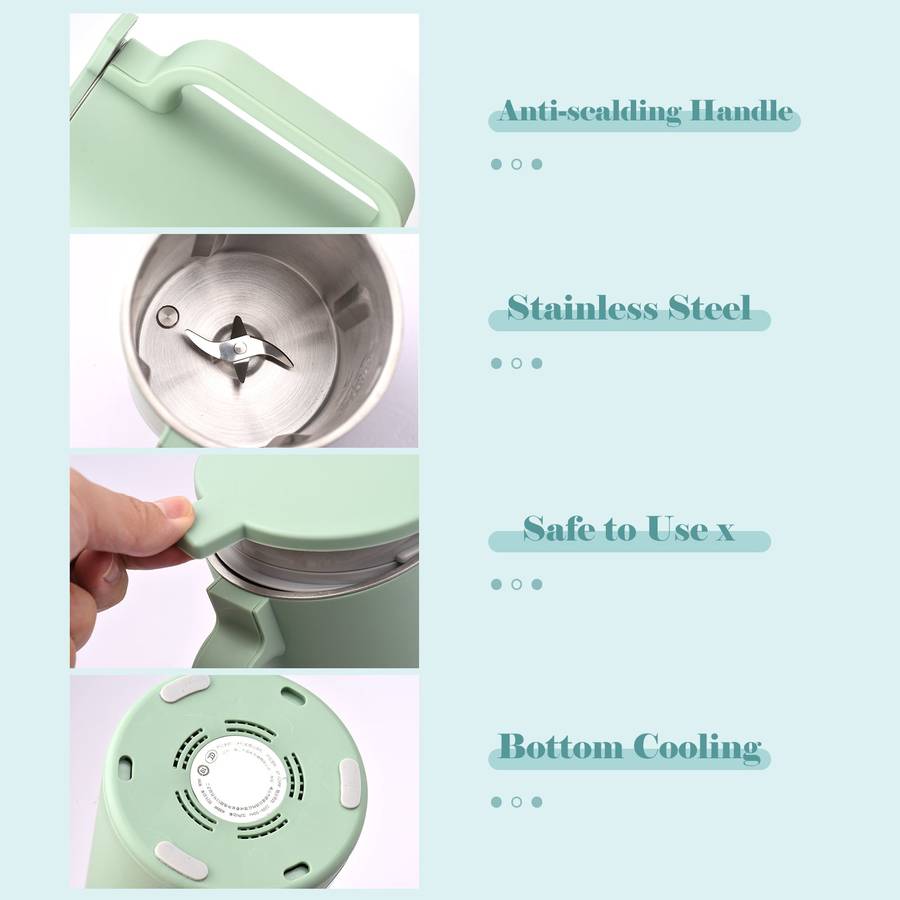 Multifunction Soymilk Maker 350mL Juicer Soy Milk Machine with Stainless Steel and Blade Multi Cooke