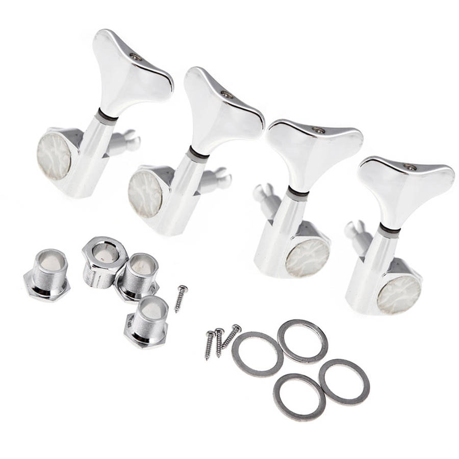 4 Chrome Sealed Tuning Pegs Tuners Machine Heads for Bass Guitar 2L+2R
