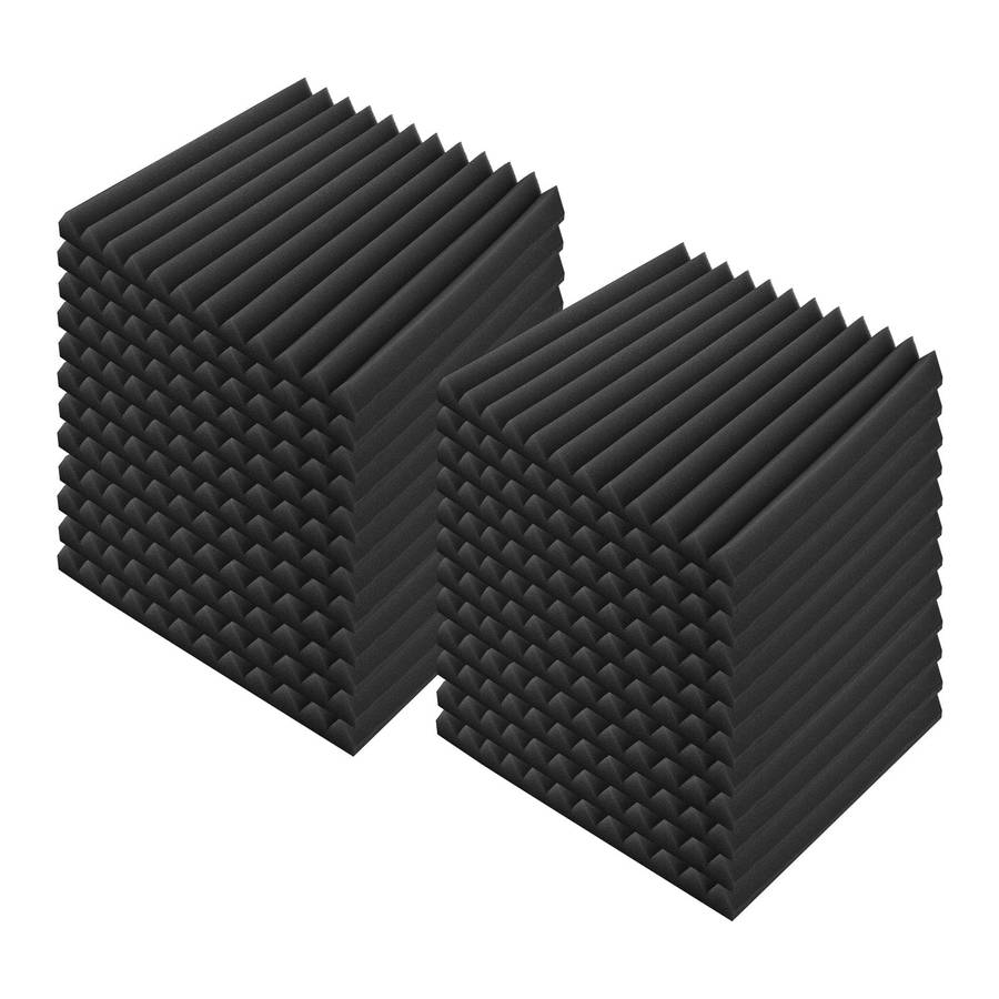 24pcs/pack Studio Acoustic Foams Sound Insulation Foam Sound Absorbing Panels Soundproof Spon