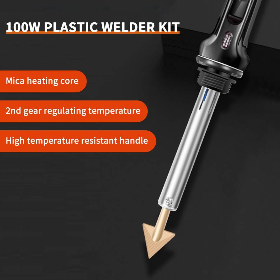 100W Plastic Welding kit,2-in-1 Plastic Welder & Soldering Iron Gun, 3-Speed Temperature Control Sol