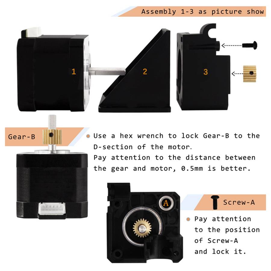 3D Printer Parts Titan Extruder Kits Compatible with Creality CR10 Ender 3 Series DIY 3D Prin