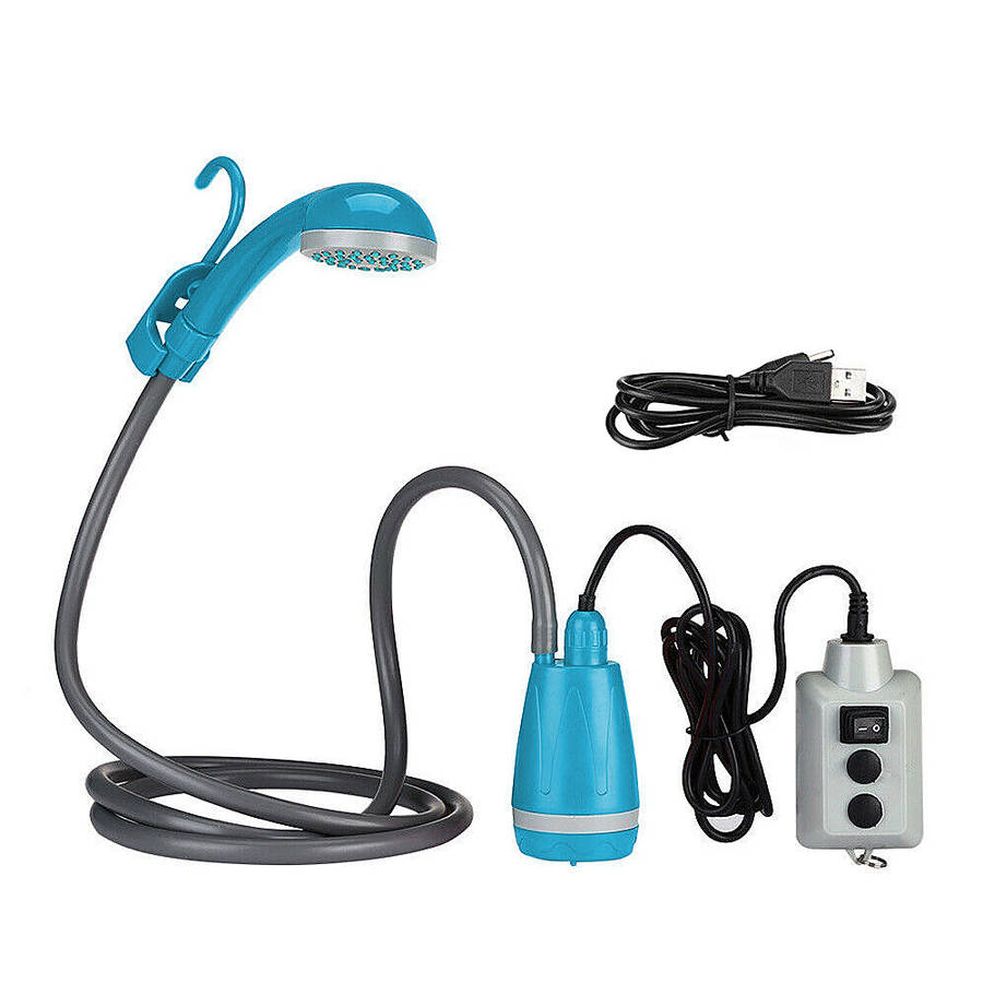 Portable Camping Shower Outdoor Camping Shower Pump Rechargeable Shower Head for Camping Hiki