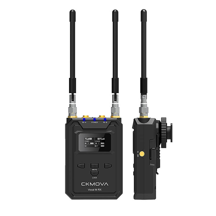 CKMOVA UHF Dual-Channel Wireless Mic System 2 X Transmitters with Audio Recorders & 1X Receiver V...