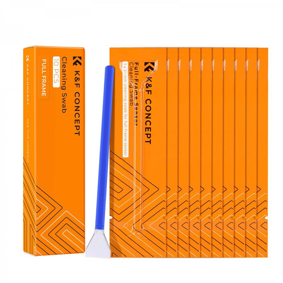 K&F 10 X 24mm Sensor Cleaning Swabs for Full Frame DSLR or Mirrorless - SKU-1698