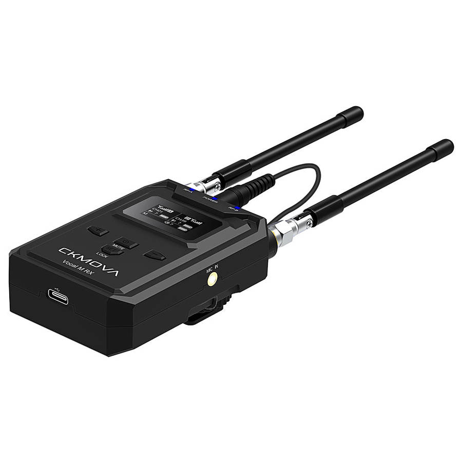 CKMOVA UHF Dual-Channel Wireless Mic System 2 X Transmitters with Audio Recorders & 1X Receiver V...
