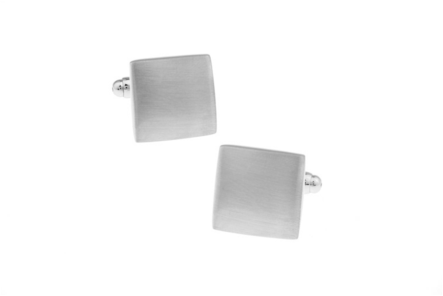Elegant Brushed Cuff Links with Engraving