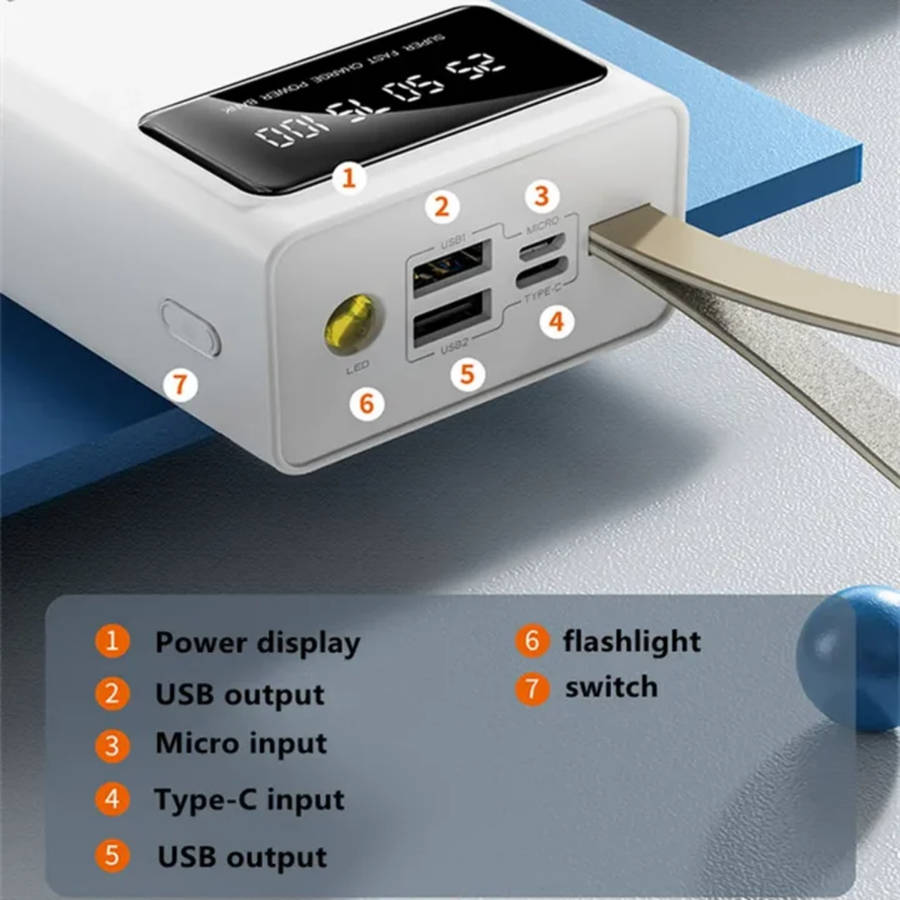 30000mah solar panel charger power bank
