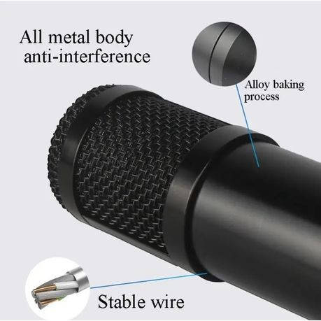 Music D.J M800 Professional Condenser Microphone Black