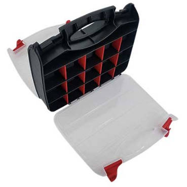 2-Sided Storage Case - 22 Compartments - size 370 x 300 x 80mm