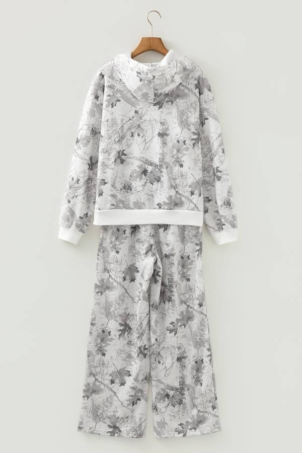 Light Grey Light Woodland Camo Classic Hoodie and Sweatpants Set