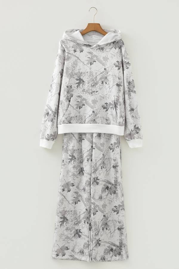 Light Grey Light Woodland Camo Classic Hoodie and Sweatpants Set