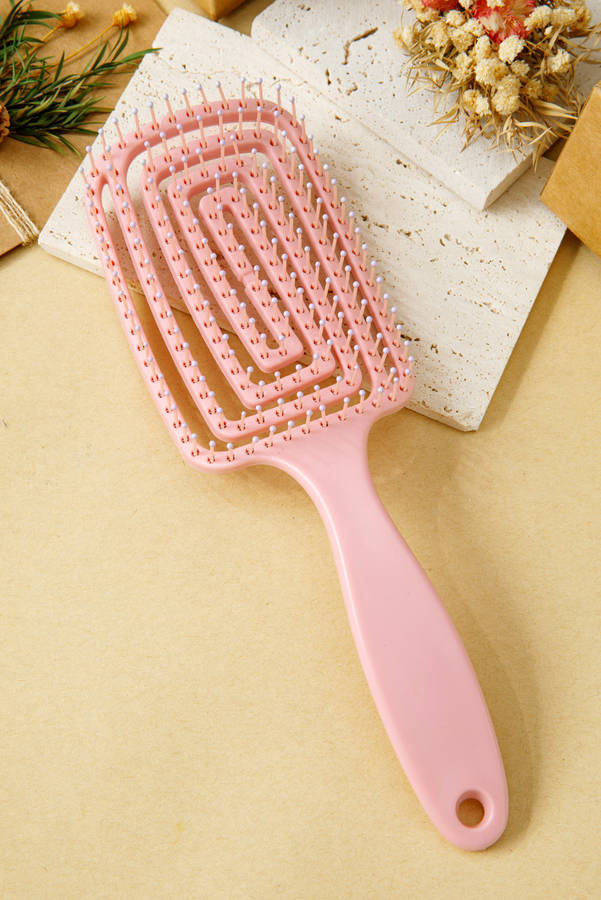 Gossamer Pink ABS Fluffy Hair Volume Comb