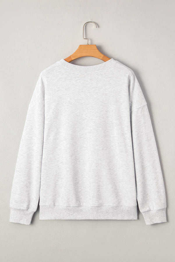 Blue Vintage Washed GAME DAY Graphic Baggy Sweatshirt