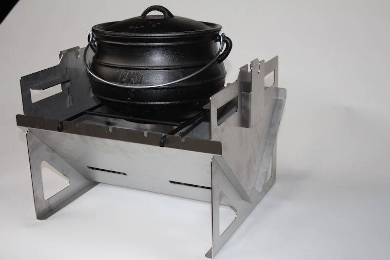Jetmaster Camp Braai(Stainless Steel) Complete with Grill, Kebab Rods, Potjie Frame & Rotisserie ...