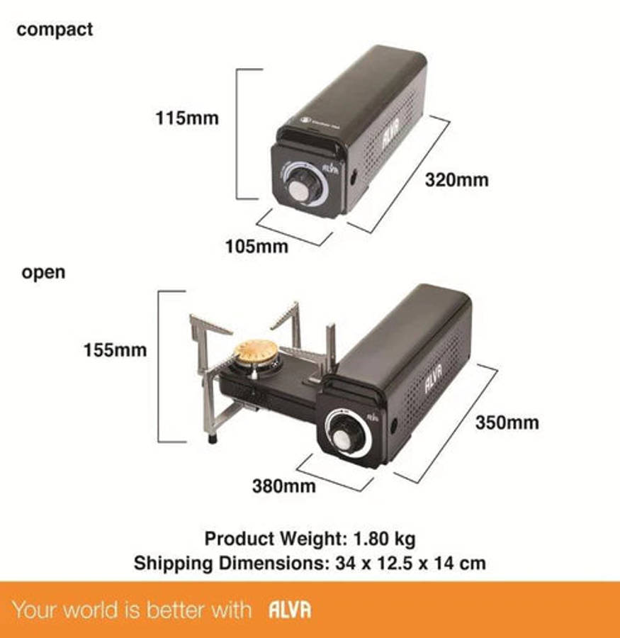 ALVA MINI FOLD-UP STOVE + CARRY CASE