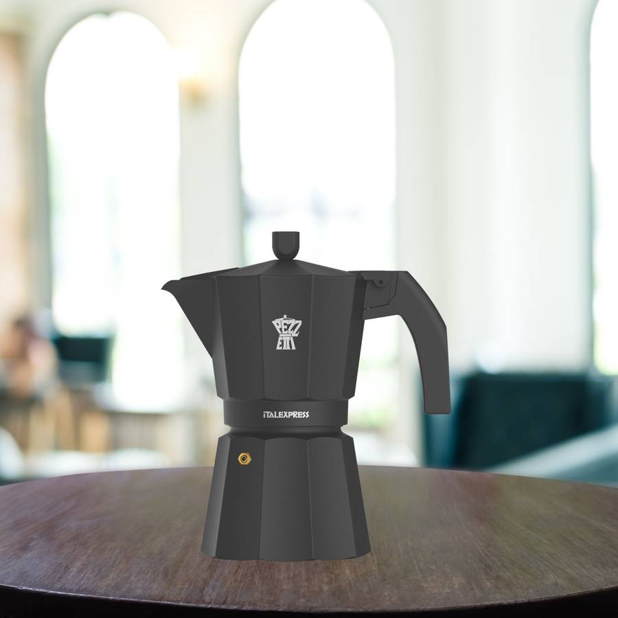 Pezzetti Ital Express Stove Top Coffee Maker - Black