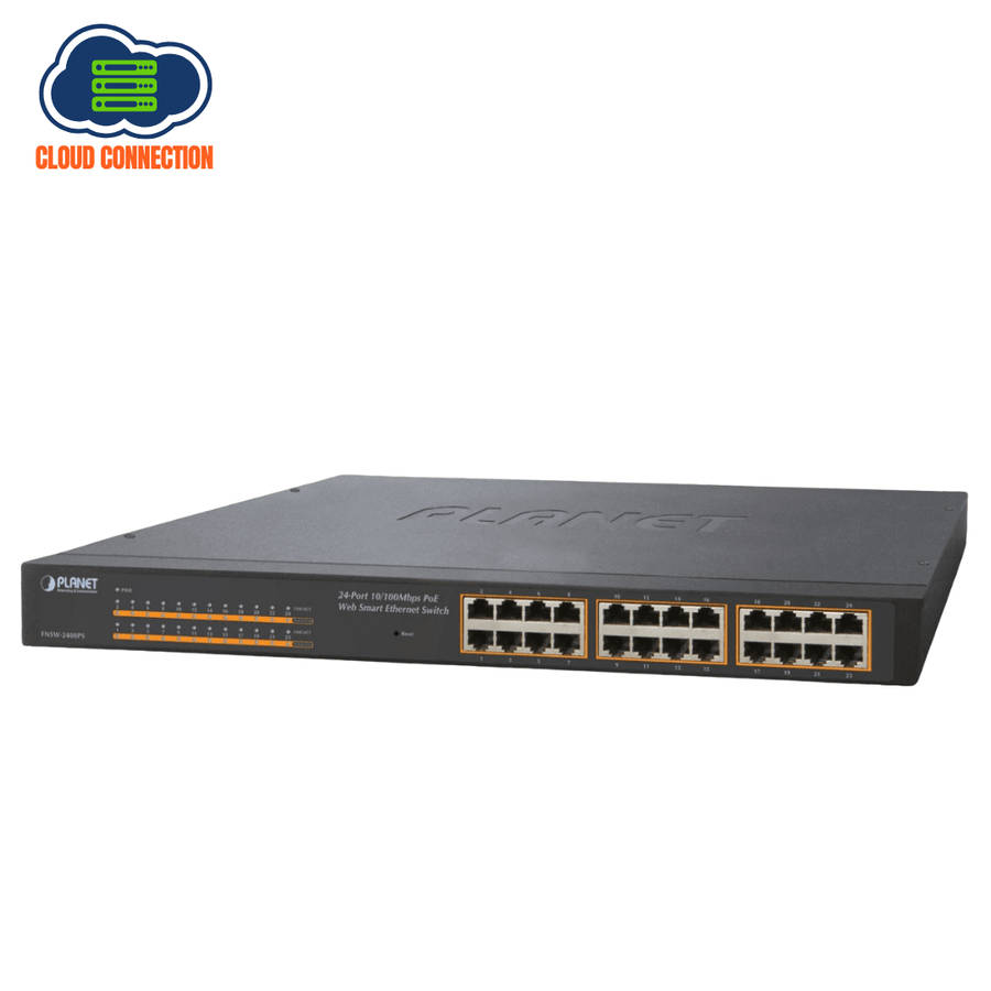 Planet Fnsw-2400Ps 24-Port 10/100Mbps Web Smart Poe Ethernet Switch - Refurb