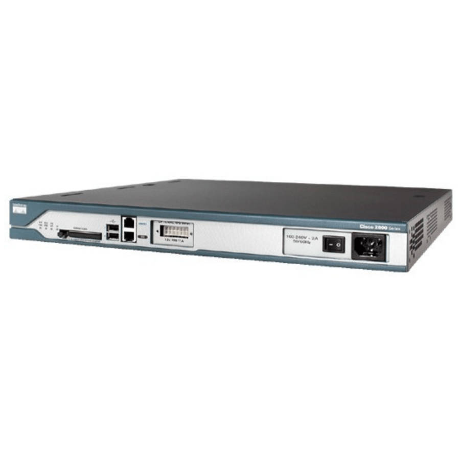 Cisco 2811 2FE, 1 NME, 4 HWICs, 2 PVDM slots, 2 AIMs, and Cisco IOS IP Base Router - Refurb