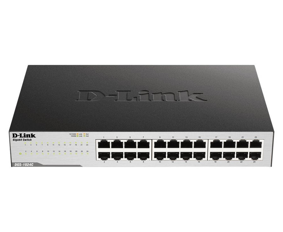 D-Link Dgs-1024C 24-Port Gigabit Unmanaged Desktop Switch - Refurb