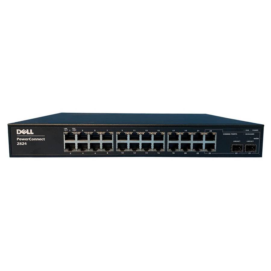 Dell Powerconnect 2824 24 Port Gigabit Switch With 2 Sfp 1GB - Refurb