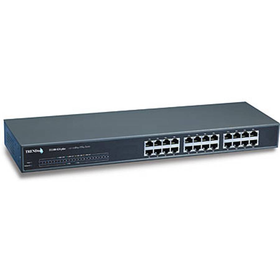 TRENDnet TE100-S24 24 Port 10/100 Unmanaged Switch  Used